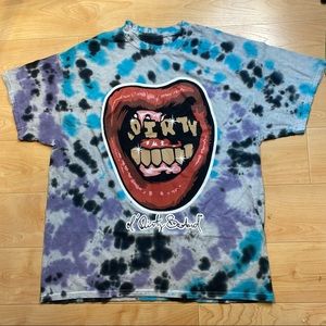 Ol' Dirty Bastard Mouth Tie Dye ODB Classic Vintage T-shirt Mens Large VGC.